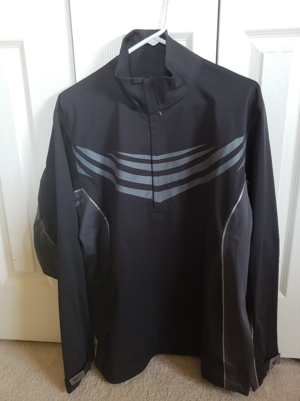 Nike Storm Fit Black Performance Pullover with Gray Reflective Chevron